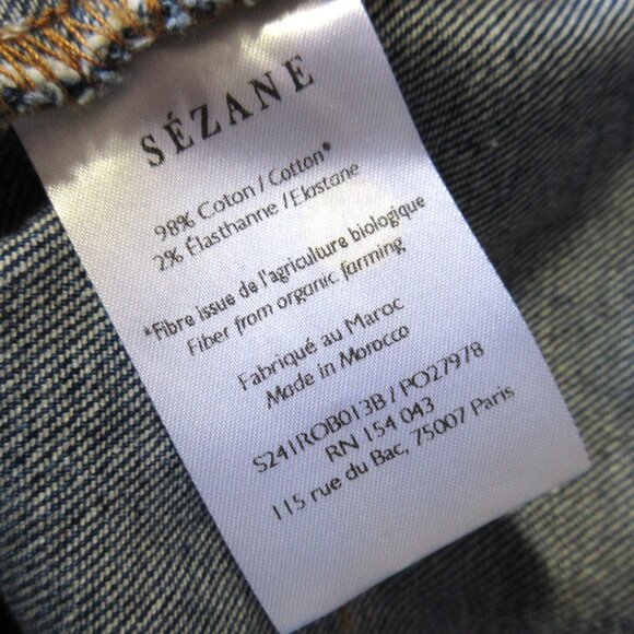 NWT Sezane Shae in Blue Denim Jean Mini Shirt Dress 36 / US 4 - Picture 9 of 12